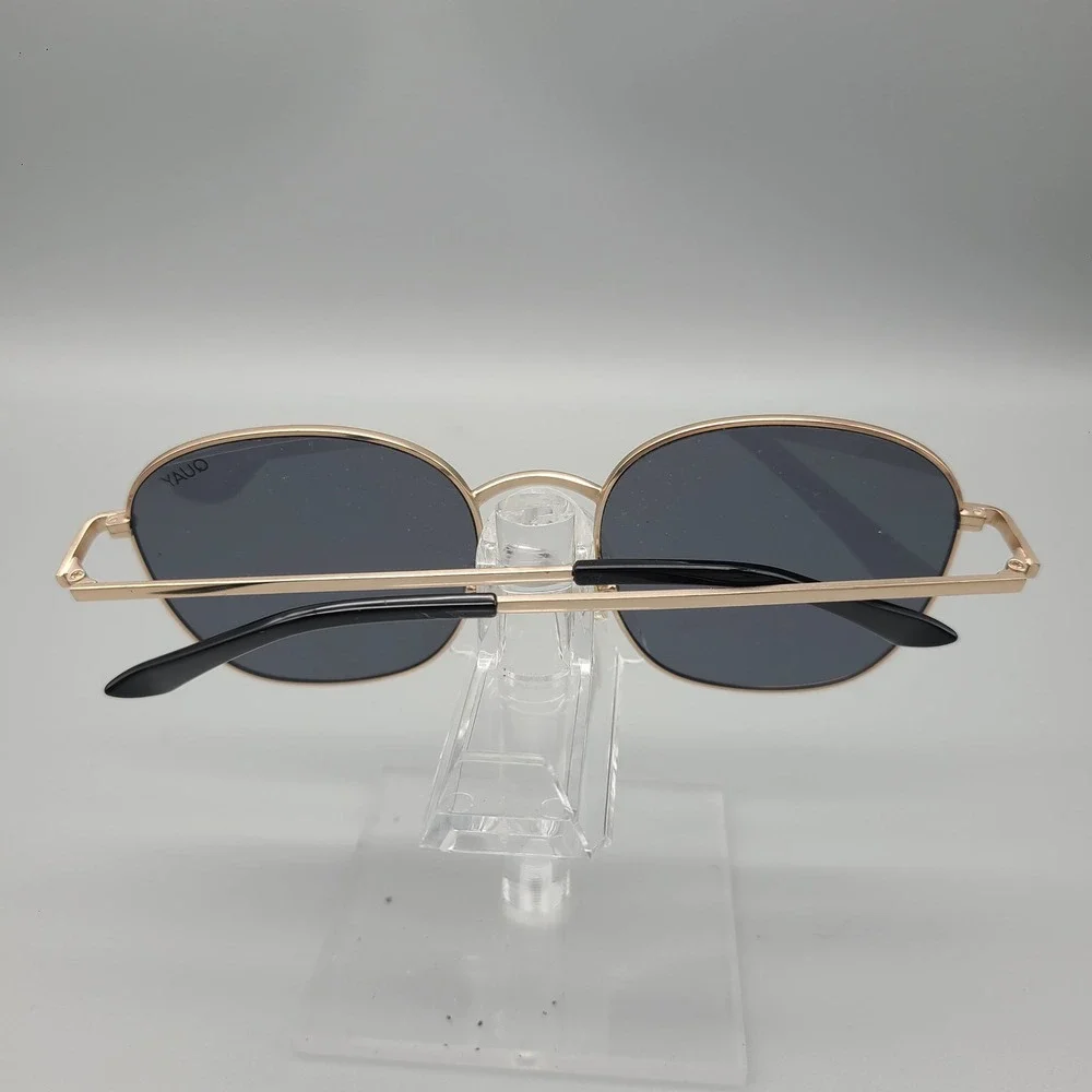 Quay Australia Jezabell Gold Black Round Oversized Sunglasses Lens Cat 3 126